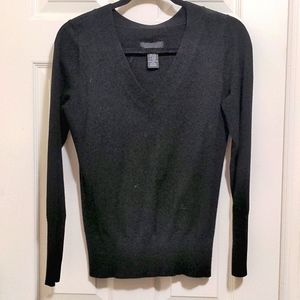 Black V Neck Sweater Top